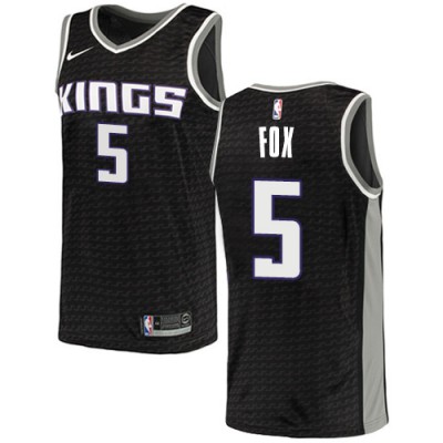 Nike Sacramento Kings #5 De'Aaron Fox Black Youth NBA Swingman Statement Edition Jersey